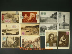112458 - 1928-30 sestava 11ks pohlednic vyfr. na přední straně, za