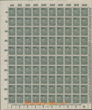 112463 - 1922 Mi.244, Ženci 40M tmavě zelená, kompletní 100-znám