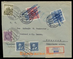 112537 - 1937 R-dopis zaslaný v místě bez frankování, doplatné 