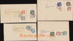 112544 - 1945 FORERUNNER  comp. 4 pcs of whole address covers franked