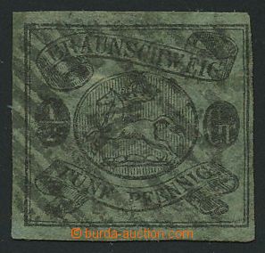 112694 - 1861 Mi.10, Coat of arms in oval ½G / 5Pf, black on/for