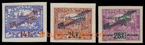 112733 - 1920 Pof.L1-3, I. provisional air mail stmp., complete imper