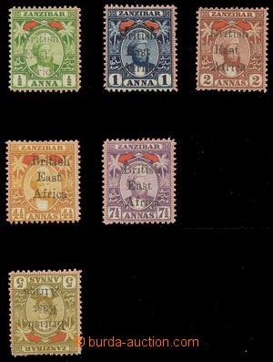 112770 - 1897 Mi.73-78, overprint, value 5C excluded from sum - thin 