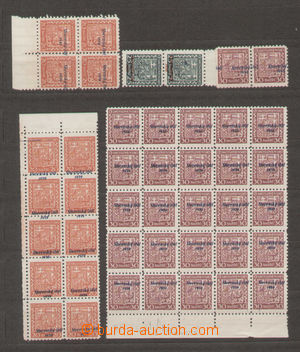 112803 - 1939 Alb.4, 5 a 6, Přetisková emise, sestava známek s vý