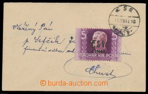 112897 - 1944 CHUST  dopis v místě oboustranně vyfr. zn. Pof.RV201