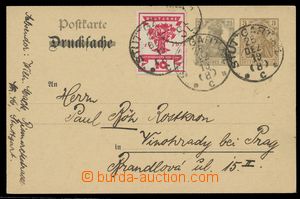 112900 - 1919 Mi.P114, Germania 2½+3Pf, dofr. zn. Mi.107, DR STU