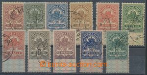 112920 - 1918 Mi.138A-148A, comp. 11 pcs of documentary stamps, clear