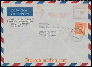 113033 - 1948 mixed franking meter stmp Stalin works and postage stmp