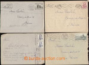 113097 - 1953-57 PARDUBICE comp. 4 pcs of letters incl. content from 