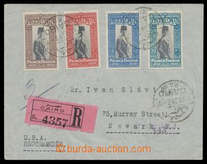113186 - 1929 R-dopis do USA vyfr. zn. Mi.144-147, DR CAIRO/ 11.FE.29
