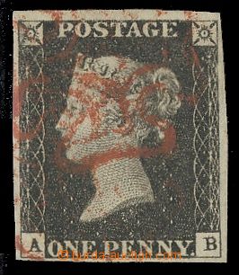 113276 - 1840 Mi.1, Queen Victoria 1P black, plate 3, wide margins, r