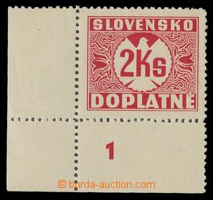 113301 - 1939 Alb.DL9, Doplatní 2Ks červená, rohová známka s DČ