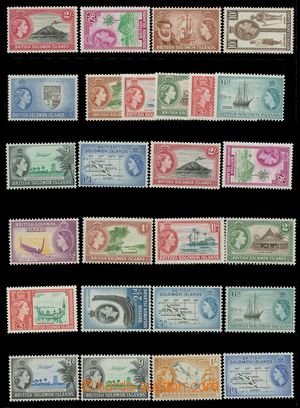 113367 - 1956 Mi.81-97, 104-112, Alžběta II., různé průsvitky, k