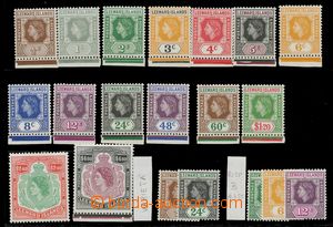 113383 - 1954 Mi.117-131, Elizabeth II., complete set, also with othe