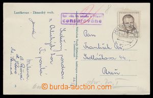 113430 - 1950 PLZEŇ  pohlednice zaslána do věznice Krajského soud