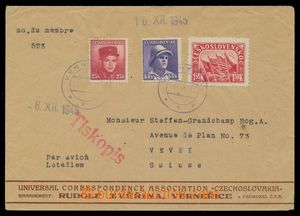 113441 - 1945 firemní dopis jako tiskopis adresovaný do Švýcarska