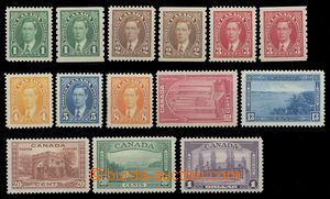 113521 - 1937 Mi.197-202, George VI., set 9 stamps, various perf, 204