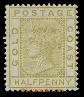 113547 - 1879 Mi.1, Královna Viktorie ½P žlutá, průsvitka 1,