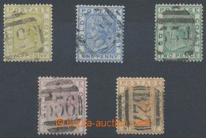 113548 - 1875 Mi.1-5 (SG.4-8), Královna Viktorie, kat. SG £70