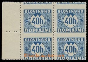113687 - 1939 Alb.D5Y, Doplatní 40h s průsvitkou, 4-blok s levým o