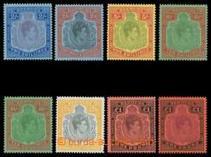 113696 - 1938 Mi.111-116, Jiří VI., série 8ks známek, hodnoty 10S