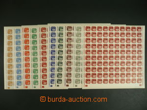 113757 - 1939 Pof.NV1-9, OT1, comp. 10 pcs of 100-stamps sheets with 