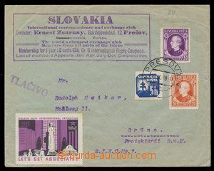 113758 - 1939 printed matter to Bohemia-Moravia, franked with. mixed 