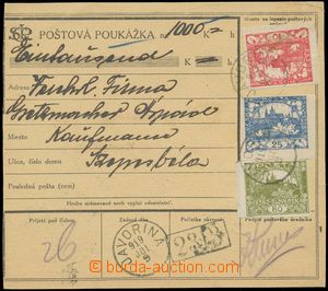 113764 - 1919 larger part credit notes in Slovak variety, franked wit