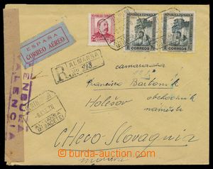 113794 - 1938 SPAIN / INTERNATIONAL BRIGADES  Reg and airmail letter 