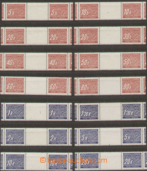113803 - 1939 Pof.DL1-14Mv 2x, 2-známková meziarší, kompletní s
