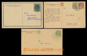 113883 - 1919-23 CDV1, 23, 24, sestava 3ks dopisnic s firemním pří