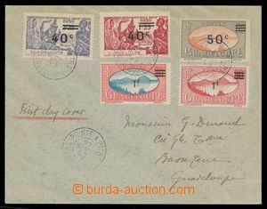 113906 - 1943 letter sent as FDC, franked with. 5 pcs of stmp with ov
