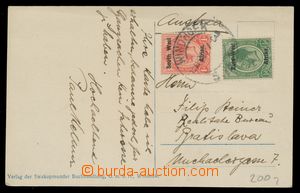 113971 - 1923 pohlednice do ČSR vyfr. zn. Mi.2, 3, Přetisk, DR WIND