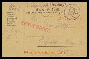 113994 - 1915 FLIEGERPOST PRZEMYŚL/ JÄNNER 1915  2-lines postmark o