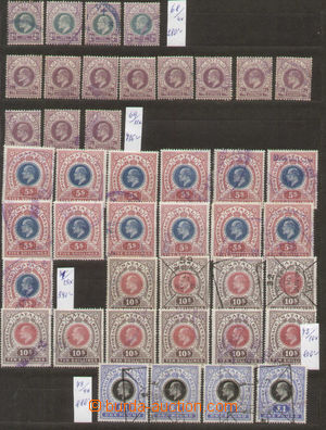 114037 - 1902 sestava 42ks zn. vysokých hodnot Eduard VII., Mi.68 4x