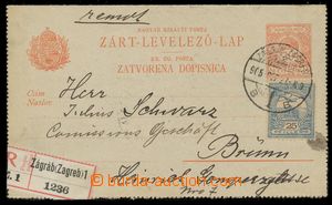 114059 - 1905 Mi.K12, R-zálepka do Brna, dofr. zn. Mi. 62, DR ZAGREB