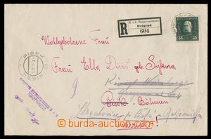 114068 - 1916 EPA BELGRAD, R-dopis do Čech vyfr. zn. Mi.35, R-nálep