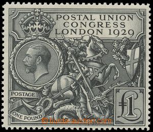 114114 - 1929 Mi.174, Kongres UPU, hodnota £1 černá, výborná