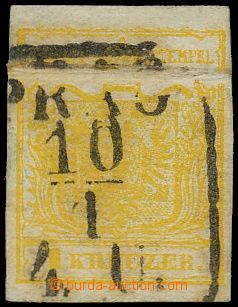 114138 - 1850 the first issue., Mi.1 HP III, exceedingly wide paper c