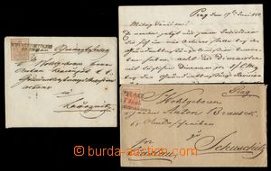 114167 - 1850-51 sestava 2ks dopisů včetně obsahu vyfr. zn. I.emis