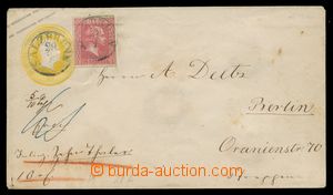 114181 - 1858 Mi.U10, postal stationery cover addressed to to Berlin,