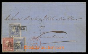 114188 - 1869 letter to Germany with Mi.7 2x, 8, CDS GOUDA/ 4.JAN.69,
