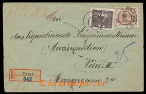 114293 - 1919 Reg letter to Vienna franked with. from. Pof.11, 20, CD