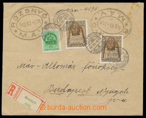 114364 - 1942 Reg letter sent from occupied Rožňava to Budapest, fr