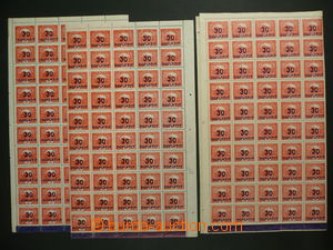 114369 - 1922 Pof.DL29A+B, 30/15h bricky red, comp. 2 pcs of sheets, 