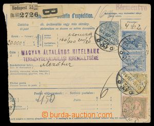 114415 - 1914 HUNGARY  větší díl poštovní průvodky vyfr. zn. M