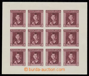 114419 - 1935 PLATE PROOF  blk-of-12 with trial printings issue Peter