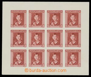 114420 - 1935 PLATE PROOF  blk-of-12 with trial printings issue Peter