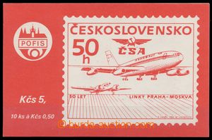 115608 - 1986 Pof.ZS53b, 50 let linky Praha–Moskva, tzv. červené 
