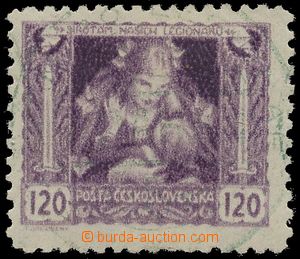 115622 -  Pof.32Ep, 120h violet, line perforation 10½;, green ad